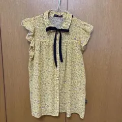 Lovetoxic 花柄 ノースリーブブラウス 黄色 Mサイズ 150