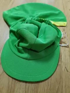 カラー帽子　園帽子　緑　黄色