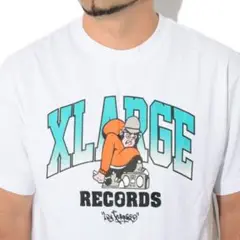 X-LARGE(エクストララージ)RECORDS Tシャツ 白 XL 刺繍