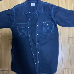シャツ　ブルー