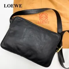 LOEWE ショルダーバッグ アナグラム レザー ブラック カメラバッグ