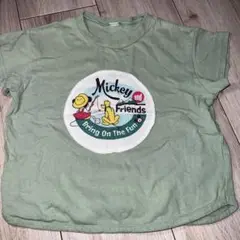Mickey and Friends Tシャツ 90cm 薄い緑色