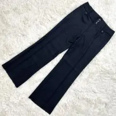 イネド フレアパンツ Mサイズ ウール100％ 秋冬 センタープレス ブラック