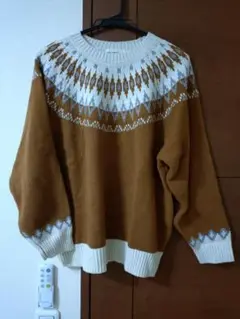 ehka sopo ノルディック柄 ニットセーター