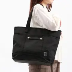 【極美品】moz ナイロン　トートバッグ　黒　A4可 肩掛け可
