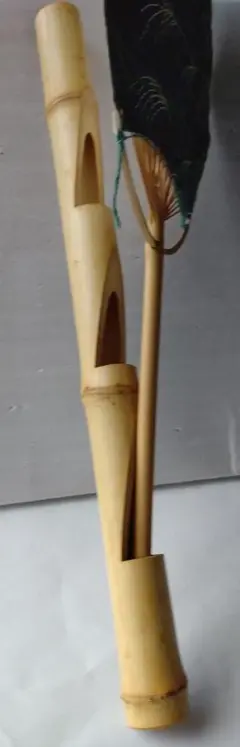 竹製 壁掛け用うちわスタンド