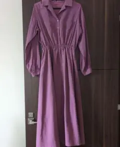 パープル シャツ ロングワンピース 推し活 参戦服
