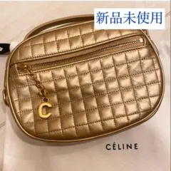 【新品未使用】CELINE C Charm スモールカメラバッグ ゴールド
