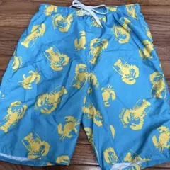 ロブスター柄 水着 青色 メンズ