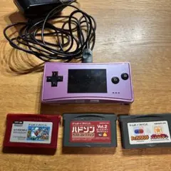 ゲームボーイアドバンス 本体 ピンク + ゲームソフト3本
