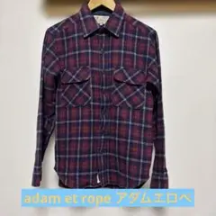 Adam et Rope 赤青チェックネルシャツ M