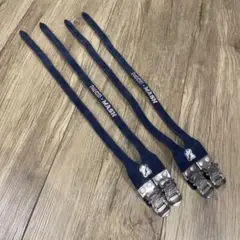 MASH ストラップ　トゥストラップ　ブルー　左右セット MASH* MKS × MASH leather double toe straps (red) - BLUE LUG