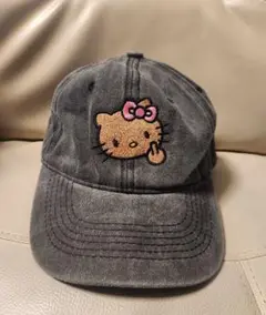 新品未使用 日焼けキティ ハローキティ 刺繍 キャップ