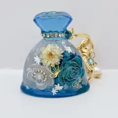 巾着袋❤︎.*アクアマリン　オルゴナイト　キーホルダー