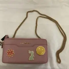 新品 マークジェイコブス お財布ショルダー ミニバッグ チェーンバッグ ピンク