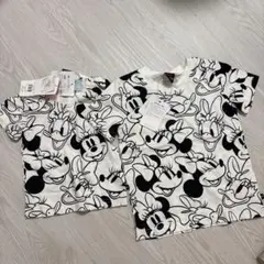 新品モノクロ　総柄　Tシャツ80.110