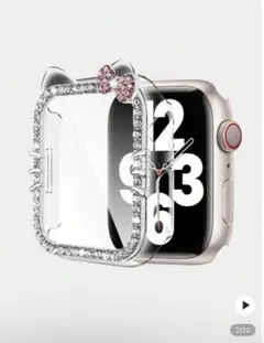 Apple Watch ケース 猫耳 クリスタル　キラキラ　キティーちゃん