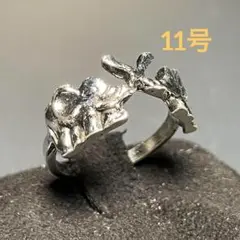 ヴィンテージ　ファッション　リング　シルバー　11号　ゾウ　動物　®️b14