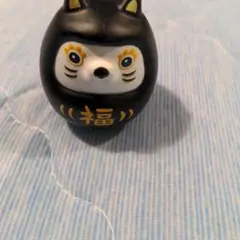 黒猫の福を呼ぶ置物
