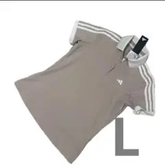 新品adidas レディースポロシャツ L ベージュ