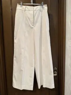 PLST ホワイト ワイドパンツ S