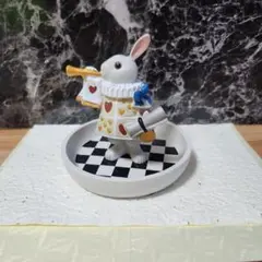 ラッパ ウサギ アクセサリー トレイ オブジェ 小物入れ 白うさぎ インテリア