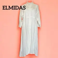 【新品未使用】ELMIDASエルミダ　リネンロングワンピース　スワロフスキー38