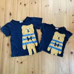 クマのTシャツ 2枚セット 80cm 110cm