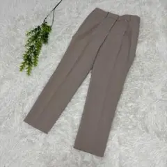 希少サイズ【XS】 プラステ センタープレス ストレートパンツ ベージュ