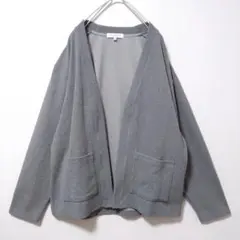 【ADAYINTHELIFE】カーディガン　メンズ　古着　長袖　ライトグレー　M