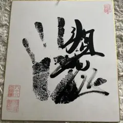 第68代大横綱　朝青龍　　　　　毛筆サイン　手形　貴重 Yahoo!オークション -「朝青龍 手形」の落札相場・落札価格