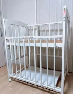ワンタッチハイベッドプチ【ホワイト　900×600】 ベビーベッド ハイタイプ