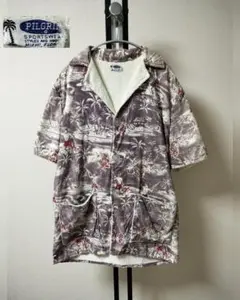 貴重 50s ヴィンテージ PILGRIM アロハシャツ Mサイズ 50's PILGRIM レーヨンアロハシャツ 50年代 ピルグリム