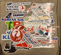 k*n様 航空会社ロゴステッカー３２枚