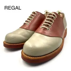 《超美品》 REGAL リーガル サドルシューズ 内羽根 ブラウン 25.0cm