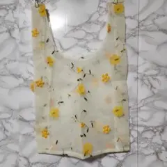 新品❗フラワー刺繍　チュールエコバッグ