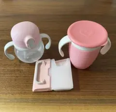 【9月限定】サーモス　ベビーマグ　ストロー　ピンク　マンチキンカップ　おまけ付き