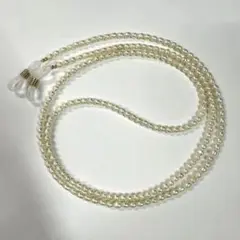 淡水パール 眼鏡チェーン メガネチェーン 白 約75.5㎝ A