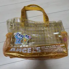 ナルミヤ エンジェルブルー プールバッグ ビニール バック オレンジ メゾピアノ