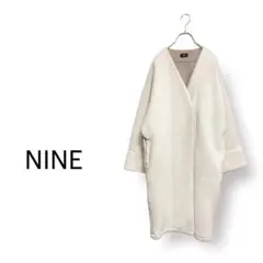 m3⭐️美品【NINE】ロングコート オフホワイト ドロップショルダー