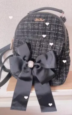 リズリサ LIZLISA ツイード ロングリボンリュック