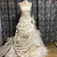 IRIS 豪華 ゴールド ウェディングドレス カラードレス