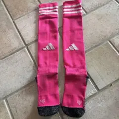 adidas ピンク ストライプ ジュニアソックス 2xs