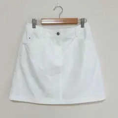 美品❣️アダバット　スカート　ミニ　ゴルフ　ミニスカート　M 白　ホワイト