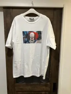 IT MOVIE ホワイト ピエロ プリント Tシャツ