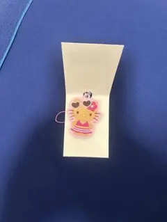 日焼けキティ　ラバーストラップ　ピンク　　ダイソー
