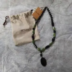SCAPA 黒と緑のネックレス　新品未使用♡