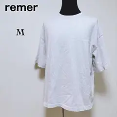【リメール】美品 オーバーサイズ ルーズT 半袖Tシャツ コットンクルーネック