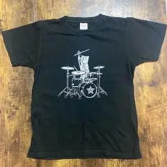 【最終値引き】キッズドラムTシャツ　ドラム猫 Tシャツ 150㎝　ドラム