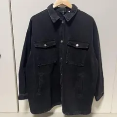 【H&M】エイチアンドエム　ブラックデニムジャケット L